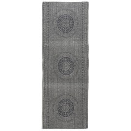 tapis long de couloir gris motif rosace rosette ib laursen 180 x 80 cm