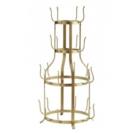 Vintage-Glashalter aus antikem Messing und Metall, Madam Stoltz