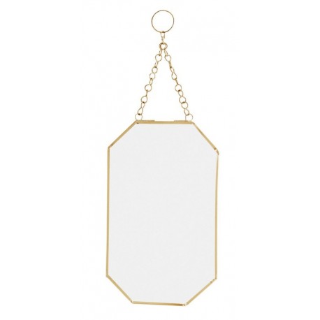 miroir mural dore rectangulaire a suspendre sur chaine madam stoltz IB-150326G