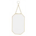 miroir mural dore rectangulaire a suspendre sur chaine madam stoltz IB-150326G