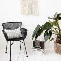 chaise rotin noir avec accoudoirs salle a manger design house doctor He0302