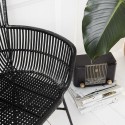 chaise rotin noir avec accoudoirs salle a manger design house doctor He0302