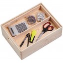 boite de rangement en bois avec compartiments zeller 13321