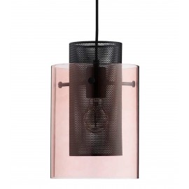 Suspension design métal noir verre bronze Frandsen Cora