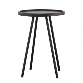 table basse ronde bois de manguier juco house doctor H 55 cm