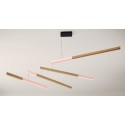 Luminaire suspension bois Presse Citron Tasso Nez rose