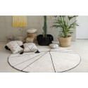 tapis rond coton beige lorena canals trace 160 cm