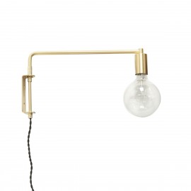 Applique murale bras métal doré Hübsch