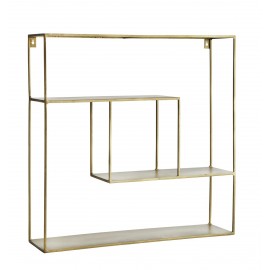 Étagère carrée métal laiton antique Madam Stoltz
