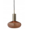 Suspension Eno Studio Gambi laiton verre teinté bronze