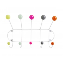 Porte-manteau boules multicolores Superliving 5 patères