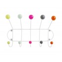Porte-manteau boules multicolores Superliving 5 patères