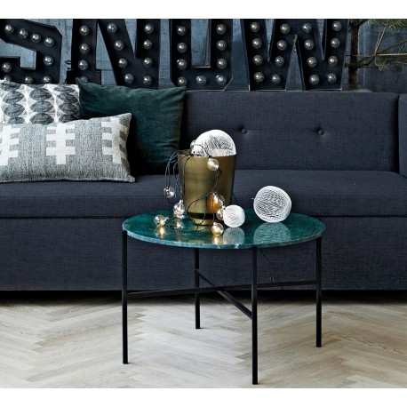 Table basse ronde marbre vert House Doctor The Green