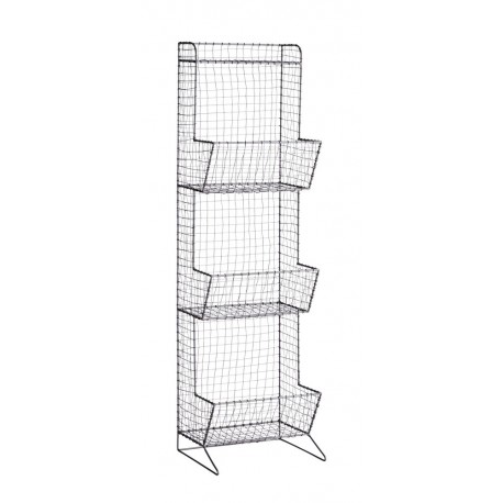 Étagère grillagée à poser 3 casiers Madam Stoltz