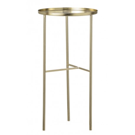 bloomingville gueridon rond metal dore laiton 3 pieds