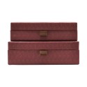 Set de 2 boites de rangement rouge fonce house doctor ray