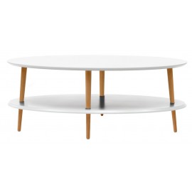 table basse deux plateaux blanche bois ragaba ovo