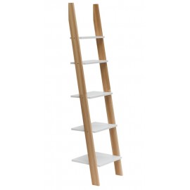 echelle etagere murale blanche bois ragaba ashme