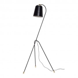 Lampadaire metal noir design scandinave hubsch