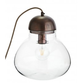 Lampe a poser en verre et bronze antique madam stoltz