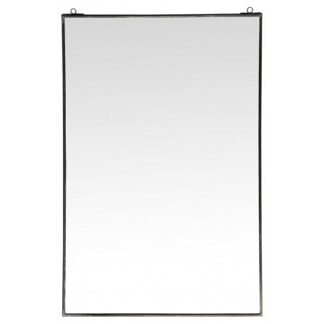 Miroir mural vintage cadre rectangulaire métal noir IB Laursen