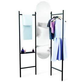 Miroir paravent valet de chambre métal noir Umbra Vala