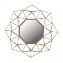 Miroir géométrique métal dore Versa