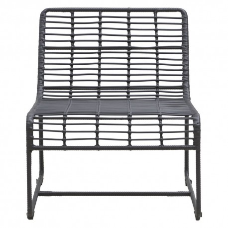 house doctor oluf chaise lounge rotin design noir