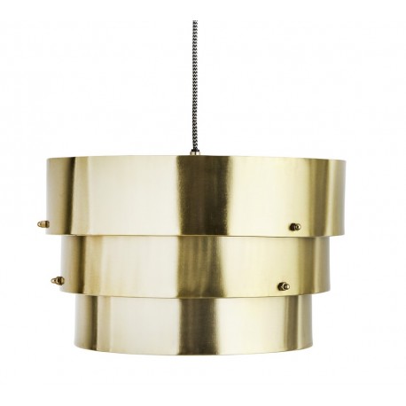 Suspension ronde laiton métal doré Madam Stoltz