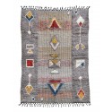 Tapis ethnique gris motifs géométriques couleur House Doctor Amara 140 x 200 cm