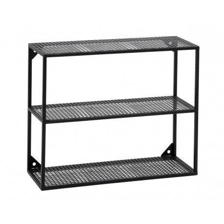 nordal etagere murale metal perfore noir 1095