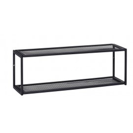 Étagère murale métal perforé noir Hübsch