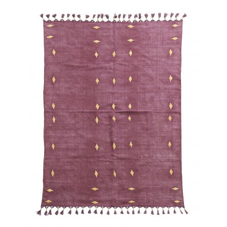 house doctor backside tapis rouge bordeaux coton Rm0161-140x200