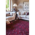 Tapis coton rouge bordeaux franges Lorena Canals Earth 170 x 240 cm