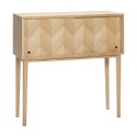 hubsch petit buffet scandinave portes coulissantes bois clair 880713