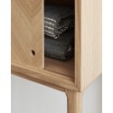 hubsch petit buffet scandinave portes coulissantes bois clair 880713
