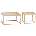 Set de 2 tables basses carrées style minimaliste scandinave bois clair Hübsch