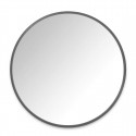 umbra hub tres grand miroir mural rond caoutchouc gris 358370-918