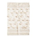 madam stoltz petit tapis chindi franges ecru beige