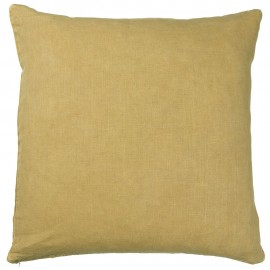 ib laursen housse de coussin carree lin jaune moutarde