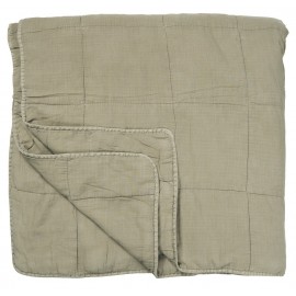 Couvre-lit boutis coton matelassé vert kaki IB Laursen