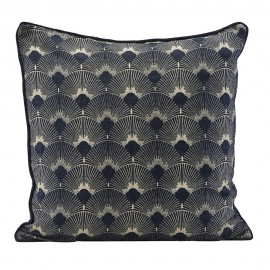 house doctor ananda housse de coussin style art deco bleu ab1046