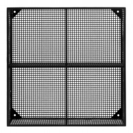 nordal etagere murale metal perfore noir 4 cubes compartiments  wire 1098