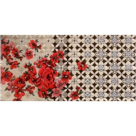 Tapis rétro vintage fleuri Miho Unexpected Second Opinion