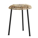 Tabouret rotin tressé métal noir Madam Stoltz