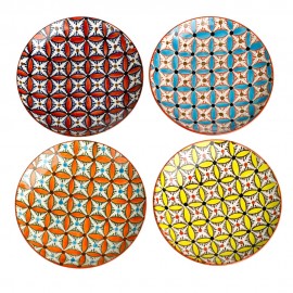 pols potten hippy set de 4 petites assiettes multicolores 230-400-164