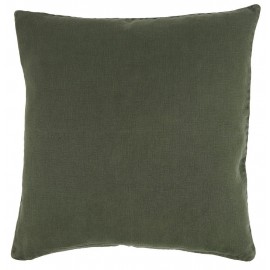 housse de coussin carree 50 x 50 cm lin vert fonce ib laursen 6203-55