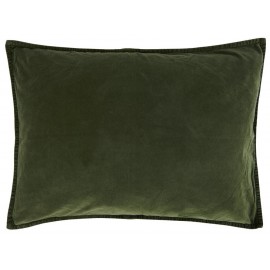 ib laursen housse de coussin rectangulaire velours vert fonce 6229-55