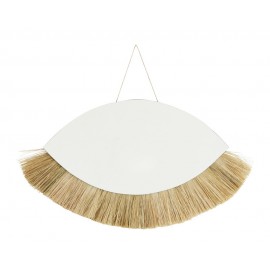 madam stoltz miroir mural oeil franges herbier naturel AEI-15916