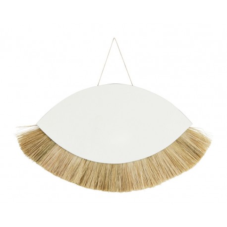 madam stoltz miroir mural oeil franges herbier naturel AEI-15916